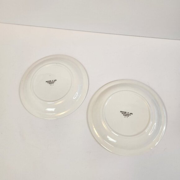 Houze England Staffordshire 1985 Salad Dessert Christmas Plates Reindeer Vintage - Picture 5 of 6